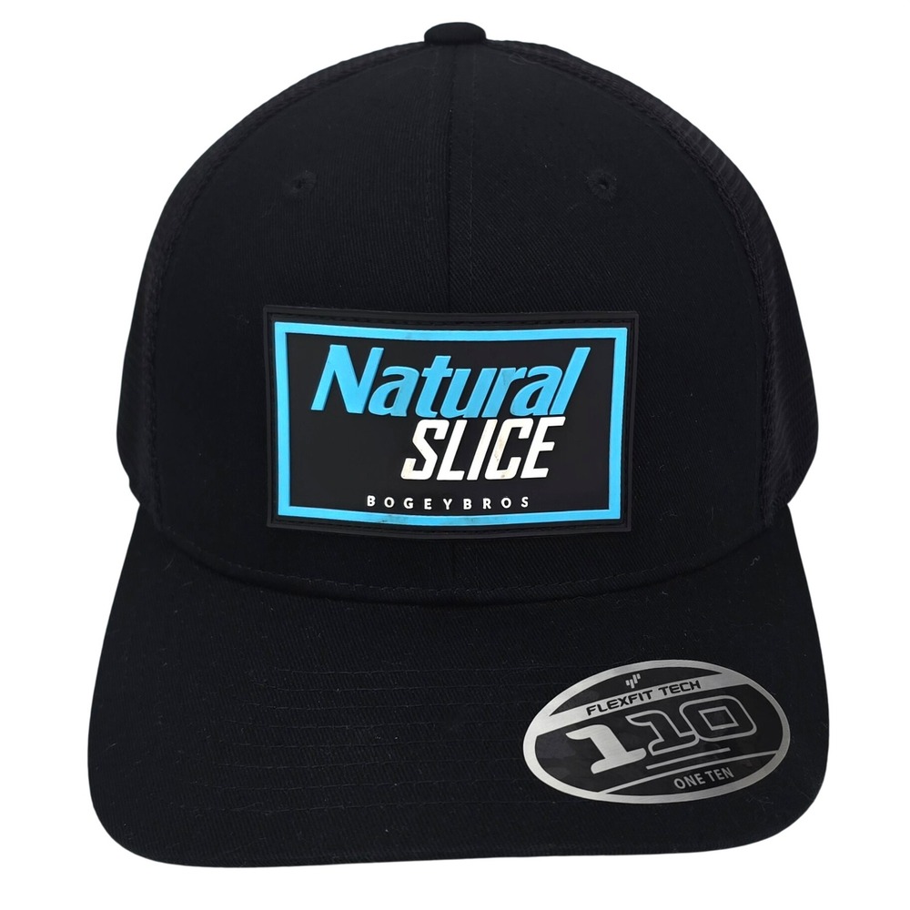 Bogey Bros Natural Slice Trucker Hat Golf Cap Black Flexfit 110 Snapback‎ OSFA